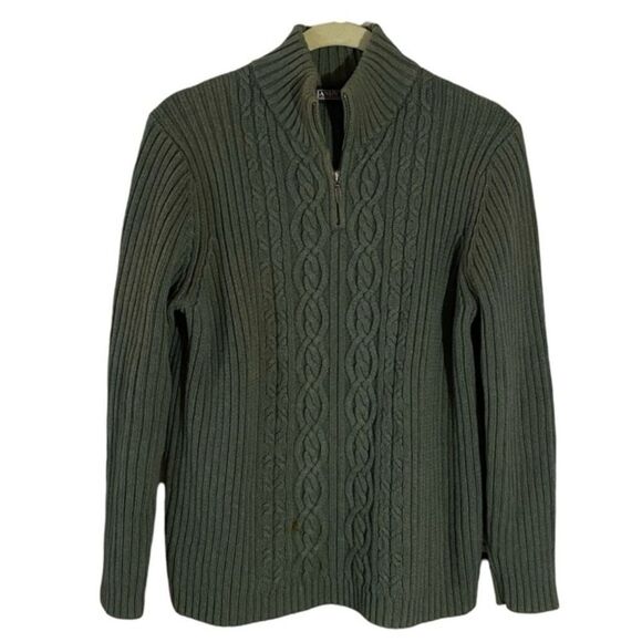 Women's Vintage Lands' End 1/4 Zip Sweater Medium - Picture 1 of 7